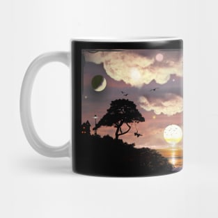 Swinging to Other Worlds - Seaside Interstellar Land Mug